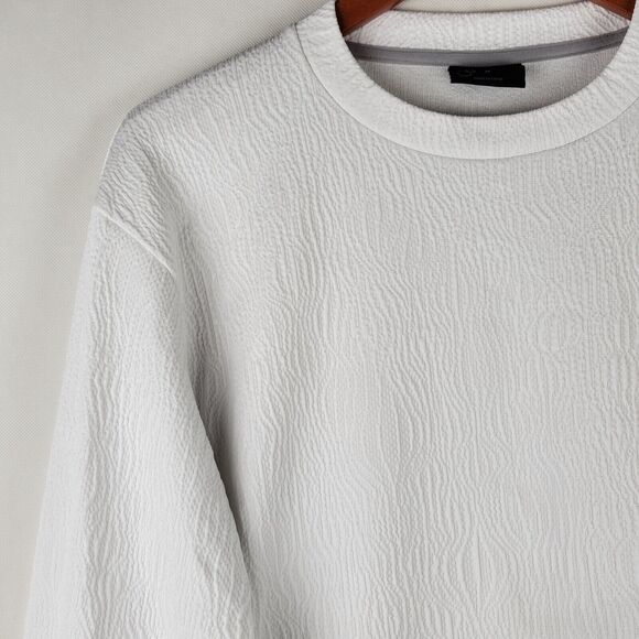 Galvin Green Dalia Golf Sweatshirt Womens Medium White Soft Jacquard Knit - Picture 6 of 13